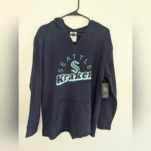 NWT NHL Seattle Kraken Women's Dark Fleece Hooded Sweatshirt Size S